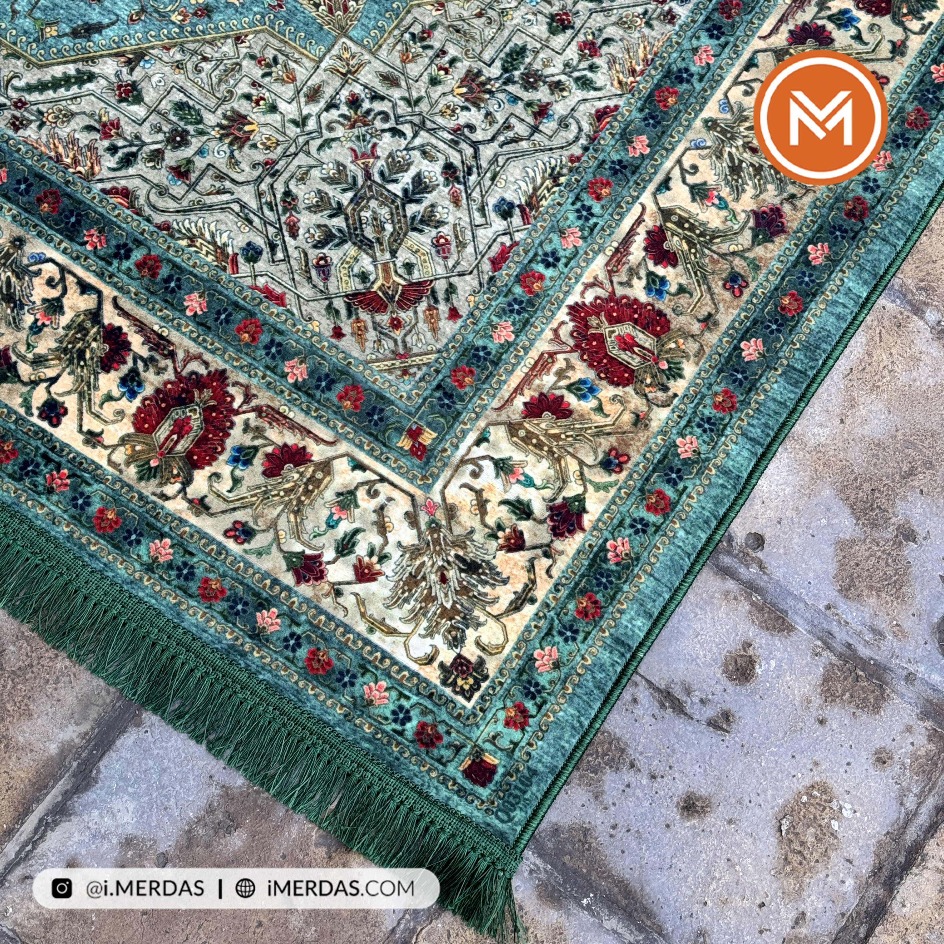 فرش کهنه نما کد Q03104 زمینه تمام رنگ